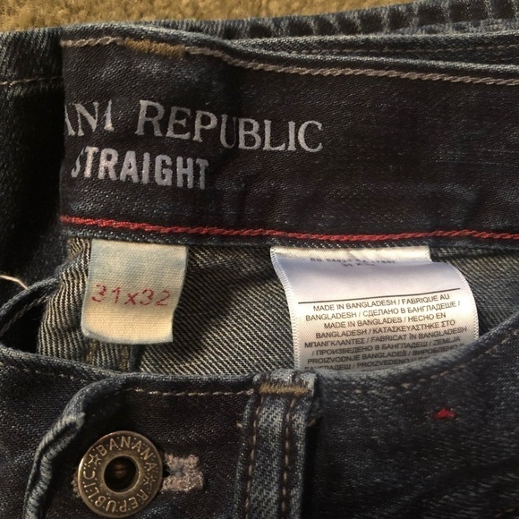 Banana Republic Men’s Straight Medium Wash Indigo Size 31/32 - Picture 5 of 7